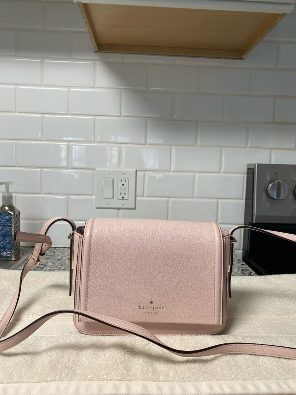kate spade Pale Pink Leather Crossbody Bag